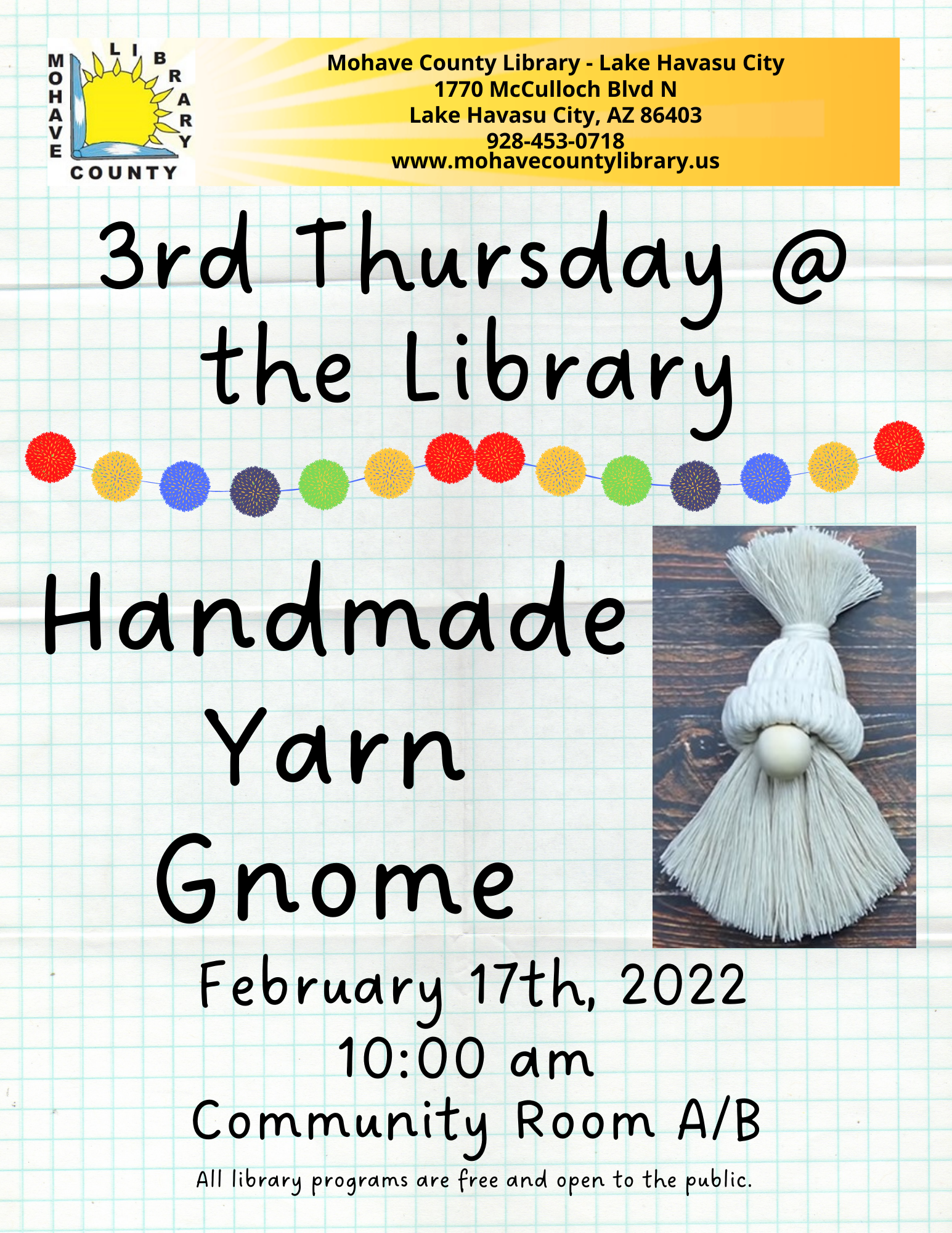 3rd Thursday at the Library